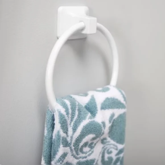 2 Project Source Seton White Wall Mount Single Towel RingNew in BoxModel #5988 - Picture 2 of 6